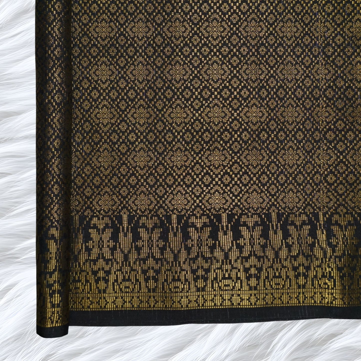 KAMDAR Songket Metallic Wira Bidang 44" Open Meter (Kain Ela) - Ironless & Tak Jarang