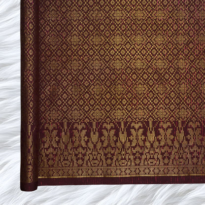 KAMDAR Songket Metallic Wira Bidang 44" Open Meter (Kain Ela) - Ironless & Tak Jarang