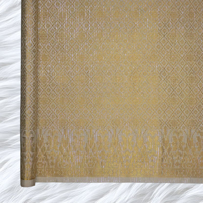 KAMDAR Songket Metallic Wira Bidang 44" Open Meter (Kain Ela) - Ironless & Tak Jarang