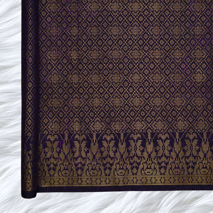 KAMDAR Songket Metallic Wira Bidang 44" Open Meter (Kain Ela) - Ironless & Tak Jarang
