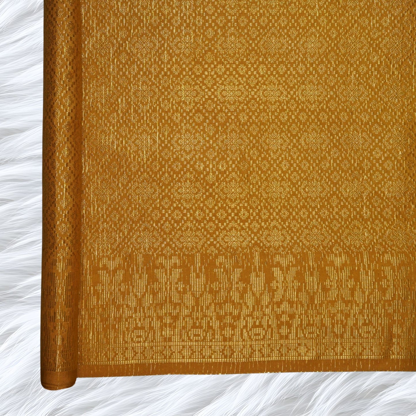 KAMDAR Songket Metallic Wira Bidang 44" Open Meter (Kain Ela) - Ironless & Tak Jarang