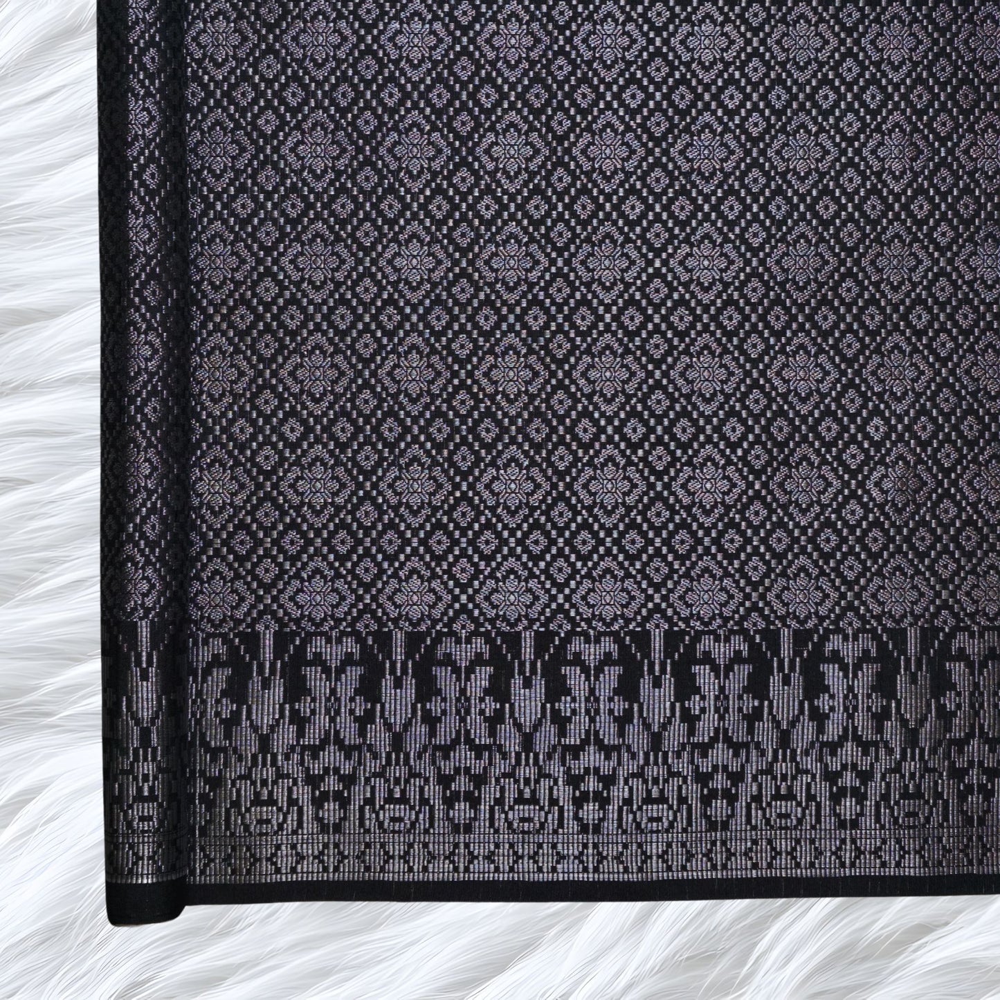 KAMDAR Songket Metallic Wira Bidang 44" Open Meter (Kain Ela) - Ironless & Tak Jarang