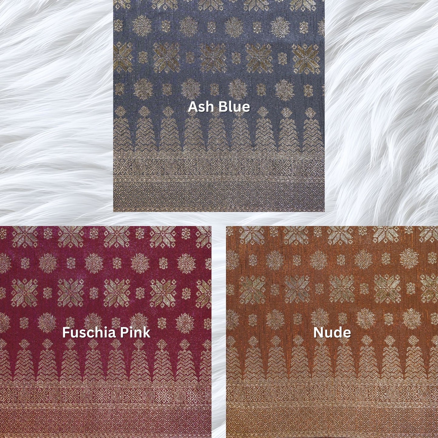 KAMDAR Songket Metallic Bidang 44" Open Meter (Kain Ela) - Ironless & Tak Jarang