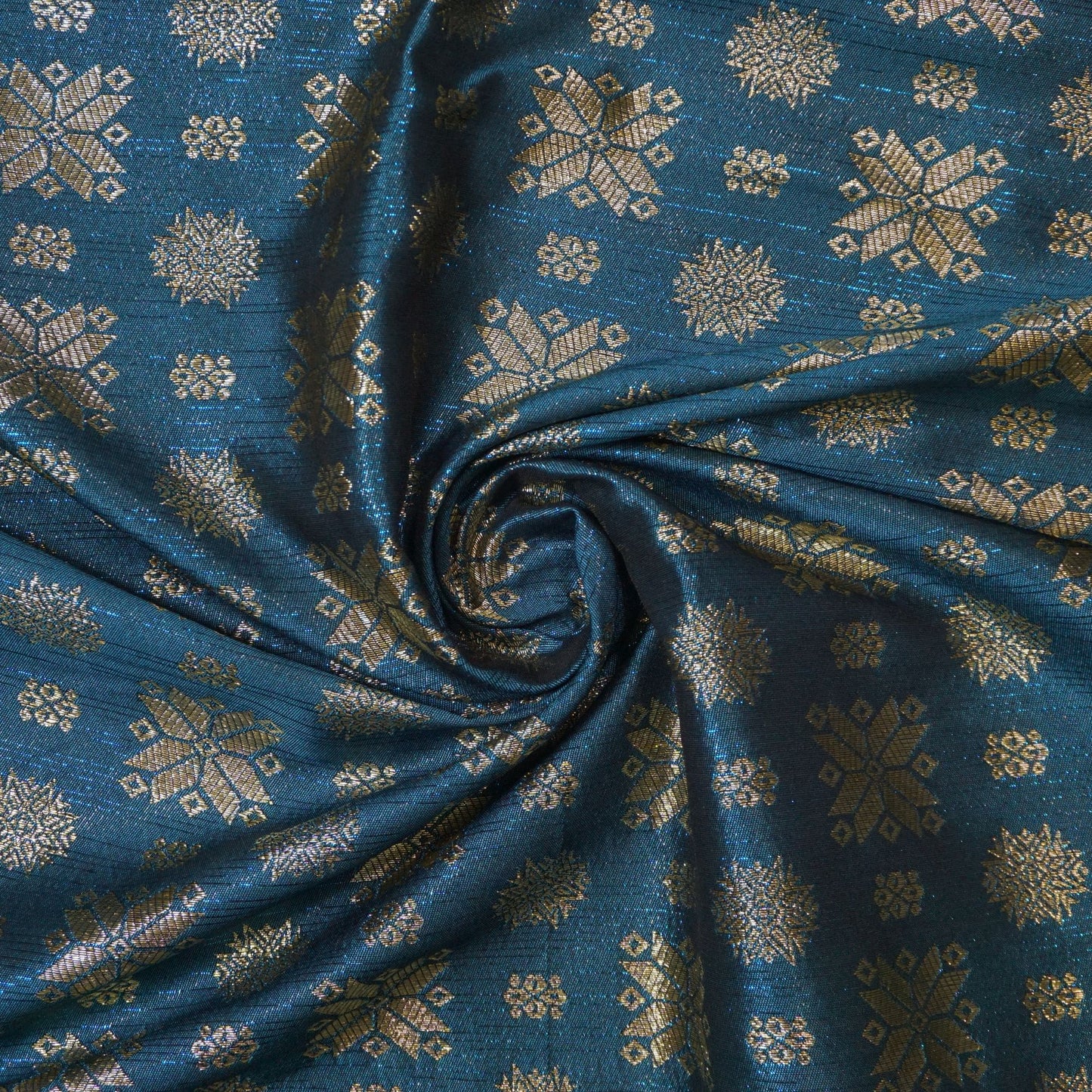 KAMDAR Songket Metallic Bidang 44" Open Meter (Kain Ela) - Ironless & Tak Jarang