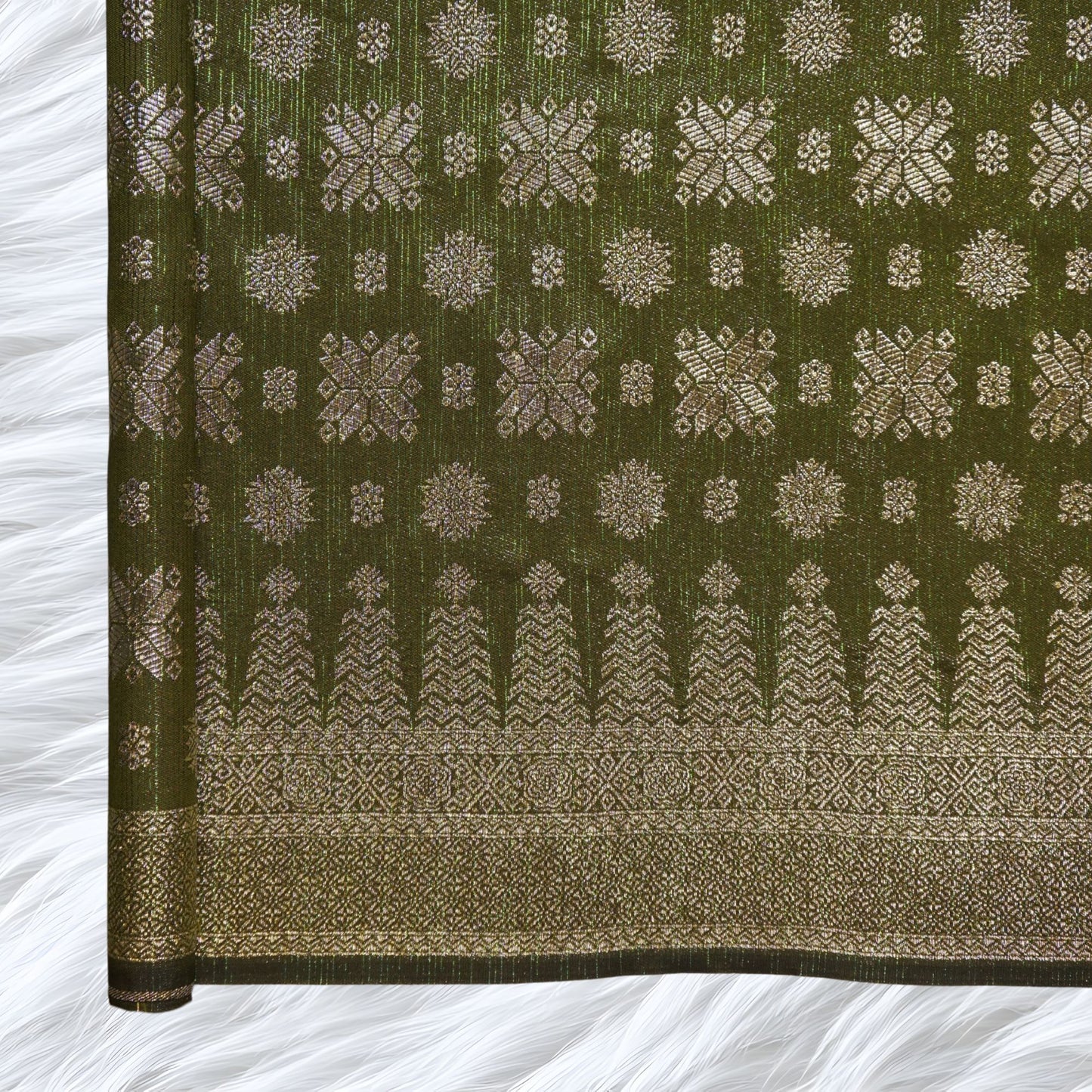 KAMDAR Songket Metallic Bidang 44" Open Meter (Kain Ela) - Ironless & Tak Jarang