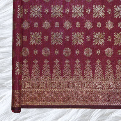 KAMDAR Songket Metallic Bidang 44" Open Meter (Kain Ela) - Ironless & Tak Jarang