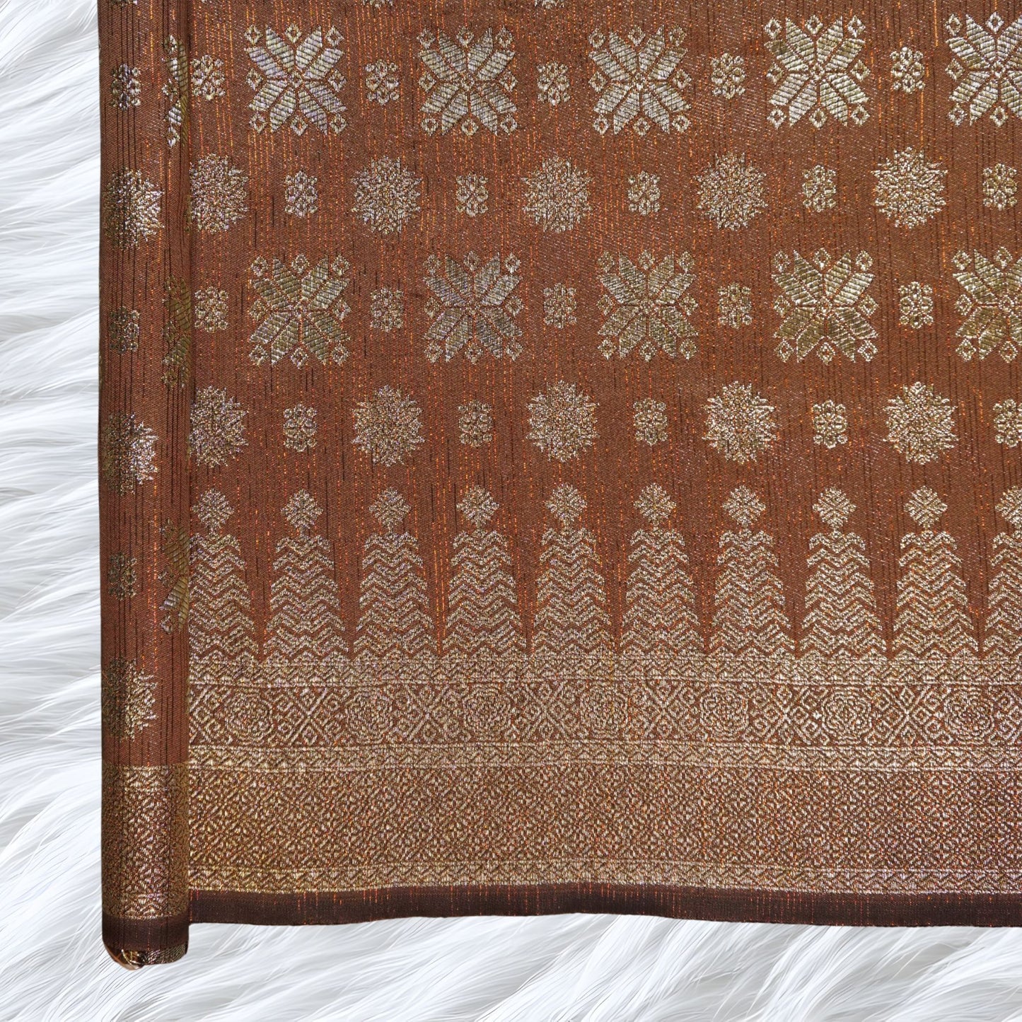 KAMDAR Songket Metallic Bidang 44" Open Meter (Kain Ela) - Ironless & Tak Jarang