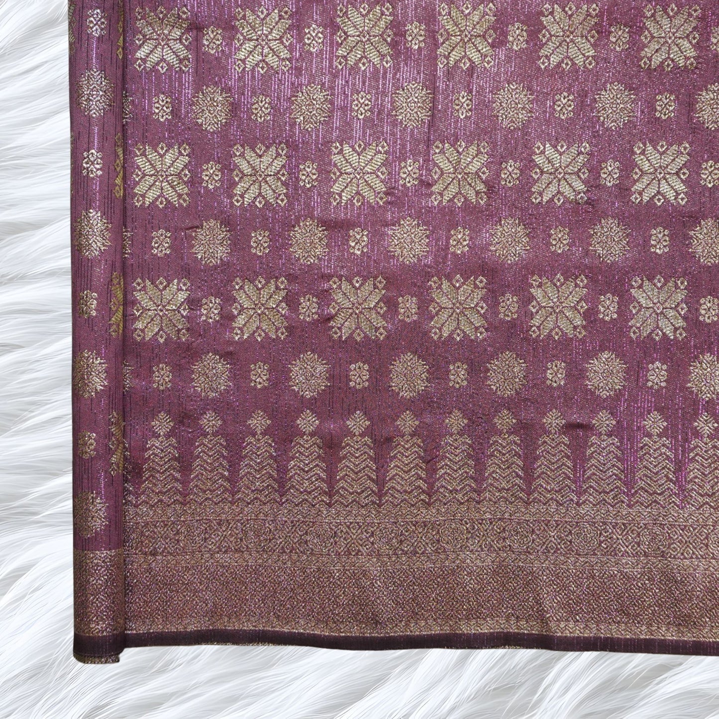 KAMDAR Songket Metallic Bidang 44" Open Meter (Kain Ela) - Ironless & Tak Jarang