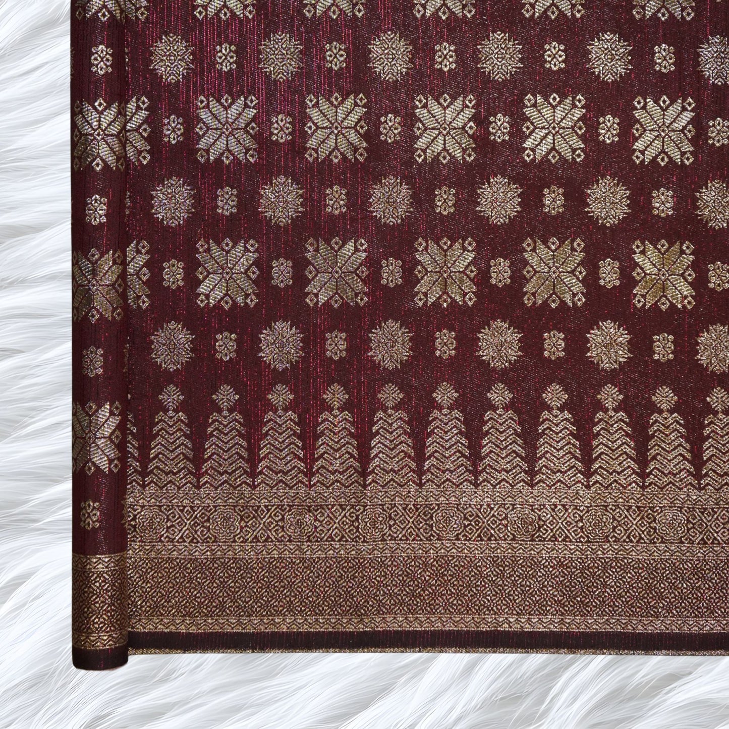 KAMDAR Songket Metallic Bidang 44" Open Meter (Kain Ela) - Ironless & Tak Jarang