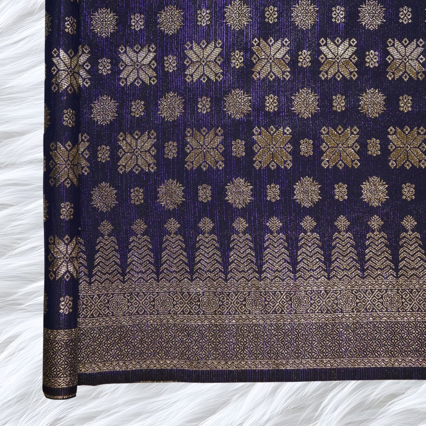 KAMDAR Songket Metallic Bidang 44" Open Meter (Kain Ela) - Ironless & Tak Jarang