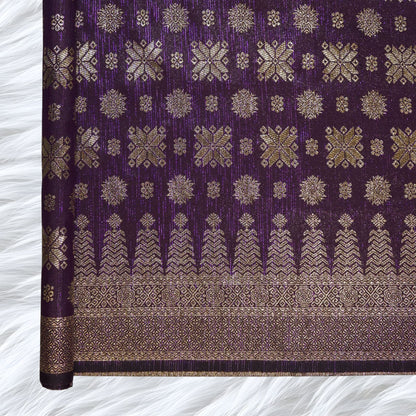 KAMDAR Songket Metallic Bidang 44" Open Meter (Kain Ela) - Ironless & Tak Jarang