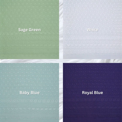 KAMDAR Cotton Satin Embroidery 80S Bidang 44" Open Meter (Kain Ela) - Texture & Timbul