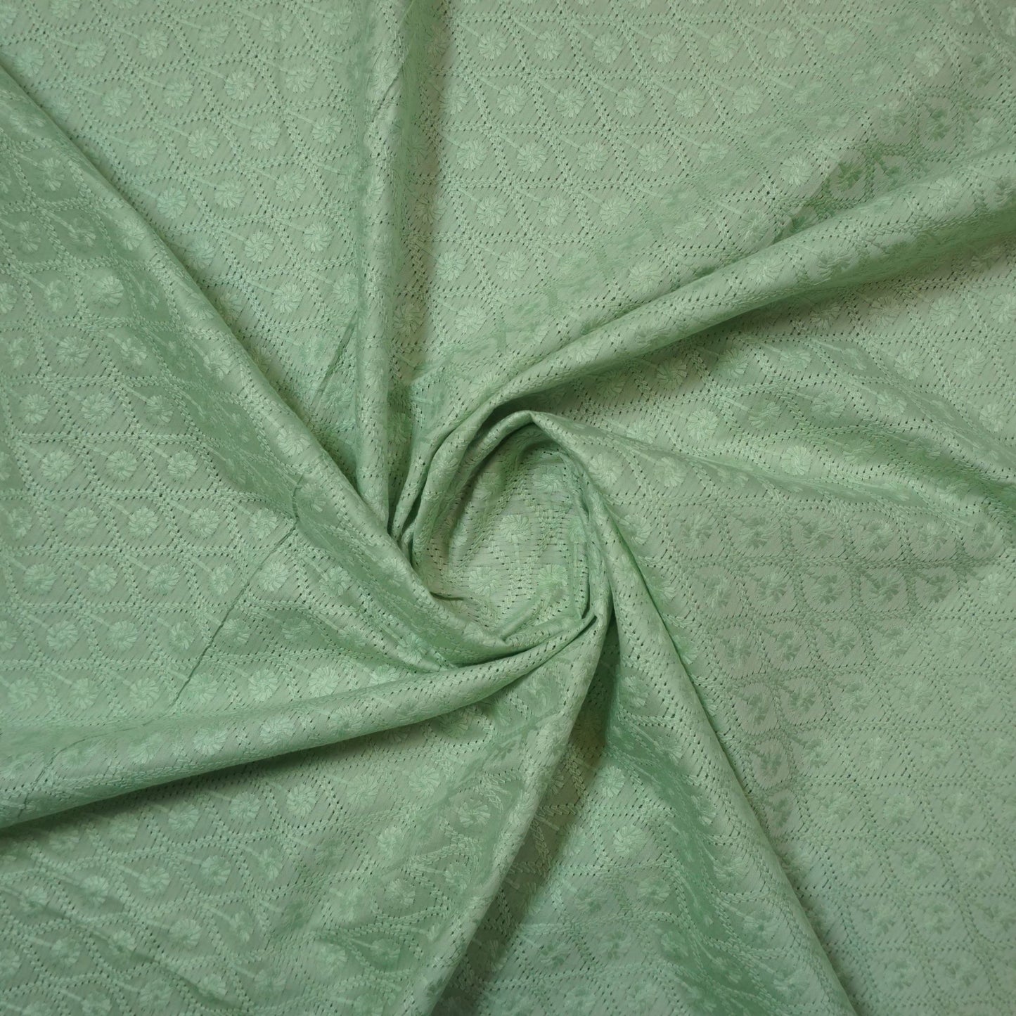 KAMDAR Cotton Satin Embroidery 80S Bidang 44" Open Meter (Kain Ela) - Texture & Timbul