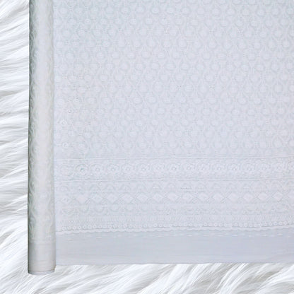 KAMDAR Cotton Satin Embroidery 80S Bidang 44" Open Meter (Kain Ela) - Texture & Timbul