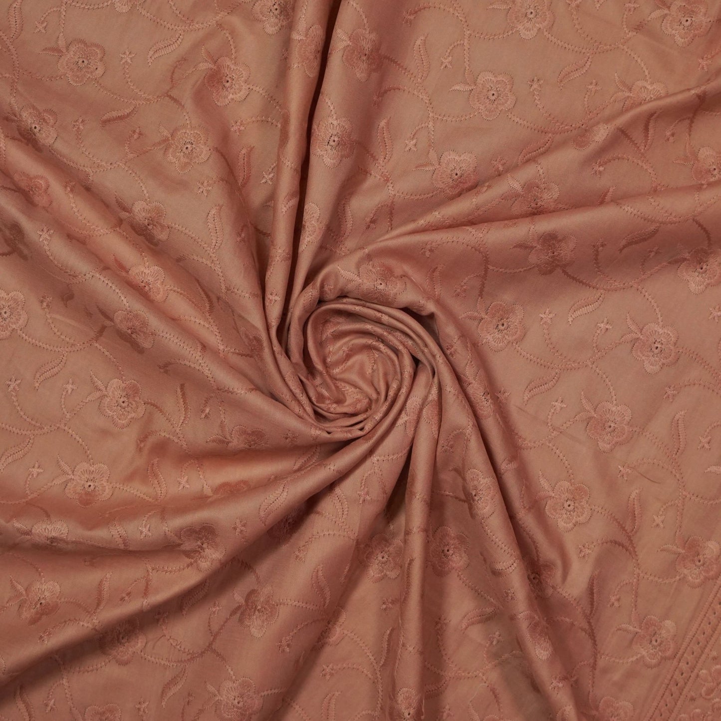 KAMDAR Cotton Satin Embroidery 80S Bidang 44" Open Meter (Kain Ela) - Texture & Timbul