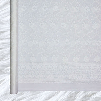 KAMDAR Cotton Satin Embroidery 80S Bidang 44" Open Meter (Kain Ela) - Texture & Timbul