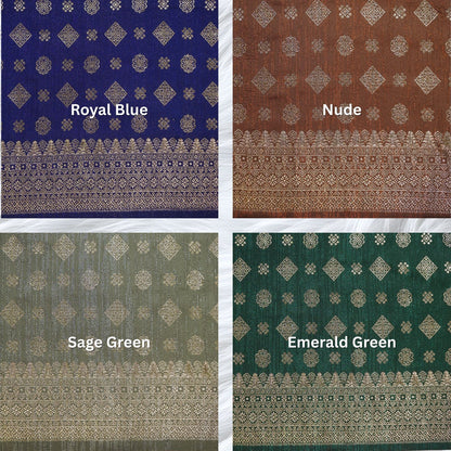 KAMDAR Songket Metallic Bidang 44" Open Meter (Kain Ela) - Ironless & Tak Jarang