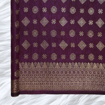 KAMDAR Songket Metallic Bidang 44" Open Meter (Kain Ela) - Ironless & Tak Jarang