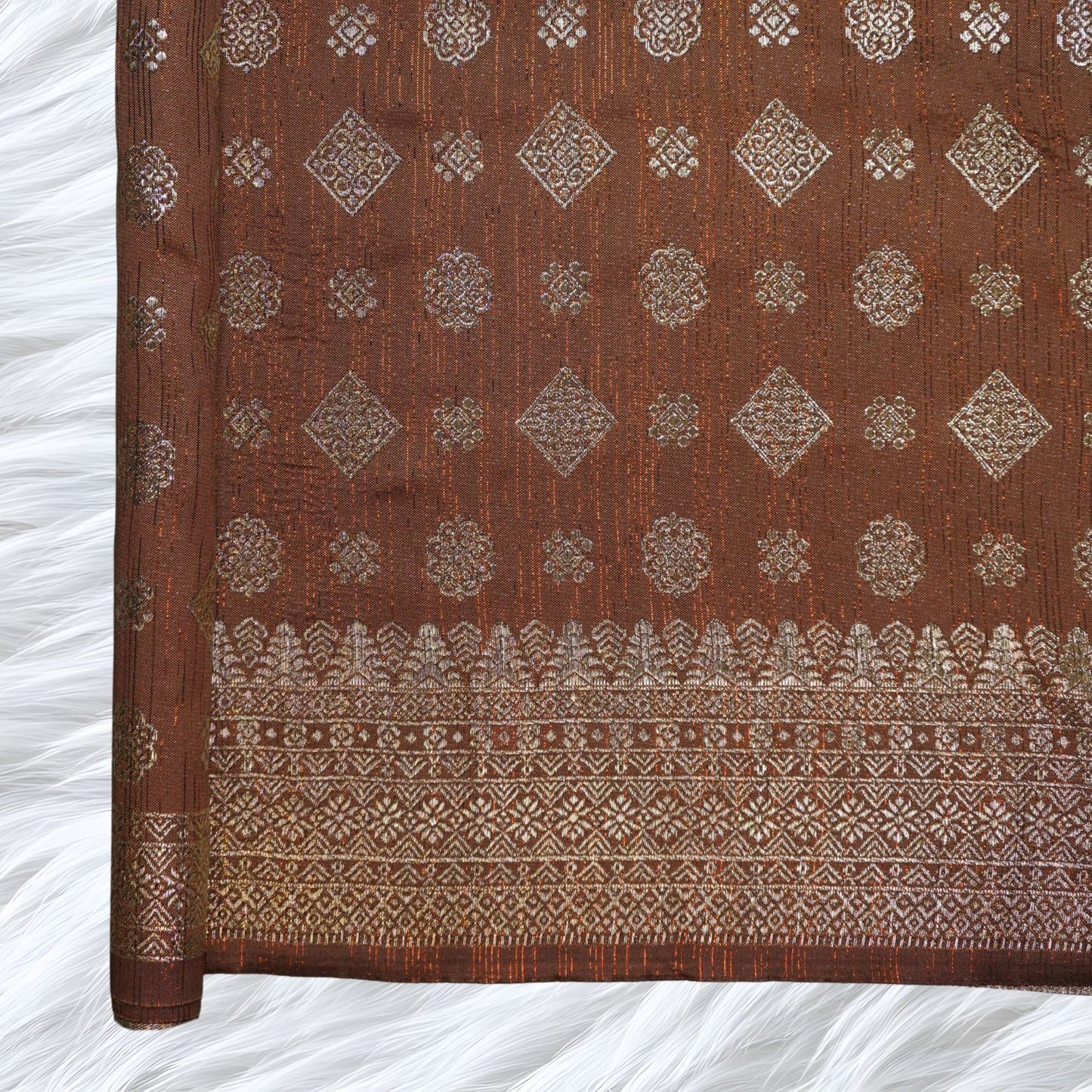 KAMDAR Songket Metallic Bidang 44" Open Meter (Kain Ela) - Ironless & Tak Jarang