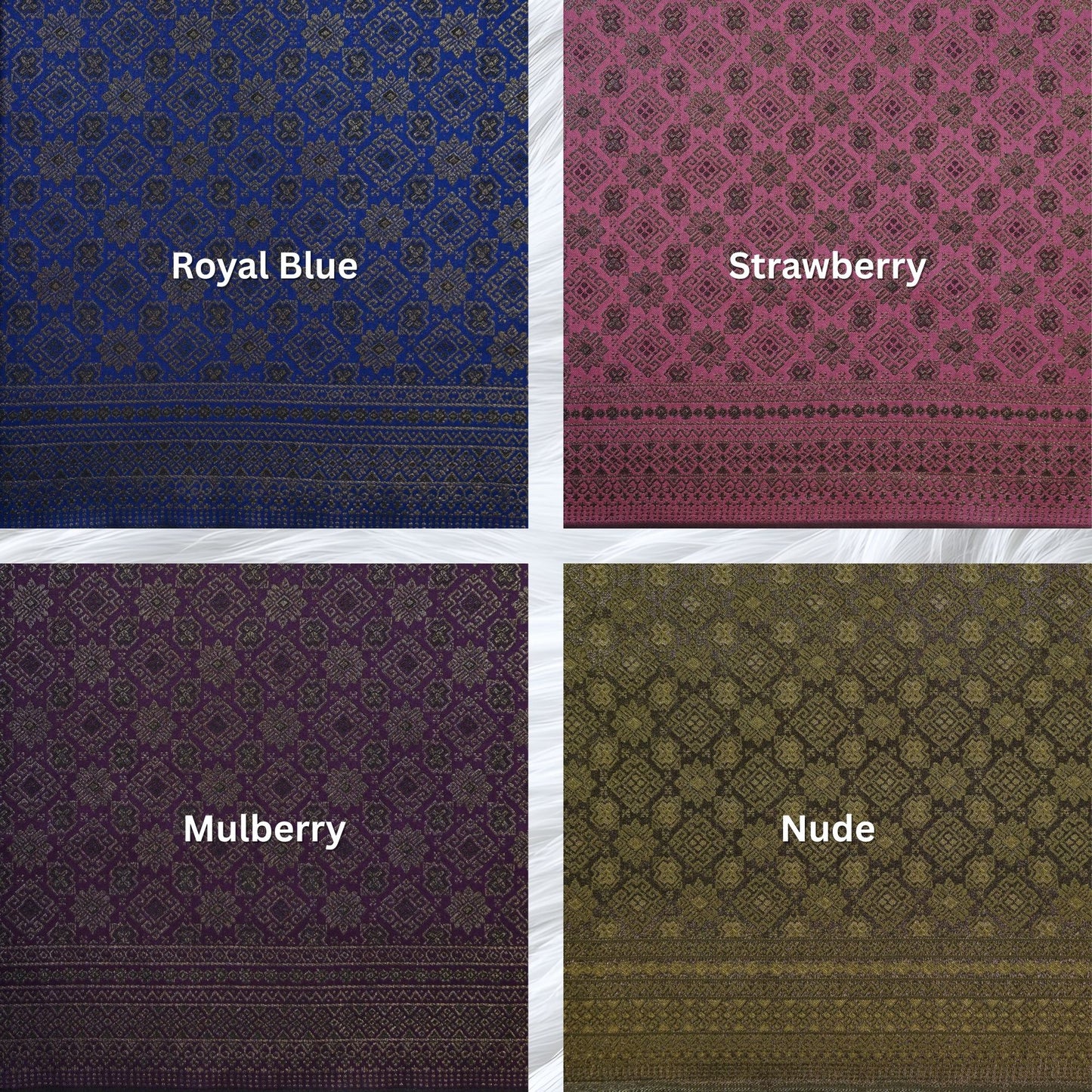 KAMDAR Songket Metallic Bidang 44" Open Meter (Kain Ela) - Ironless & Tak Jarang