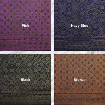 KAMDAR Songket Metallic Bidang 44" Open Meter (Kain Ela) - Ironless & Tak Jarang