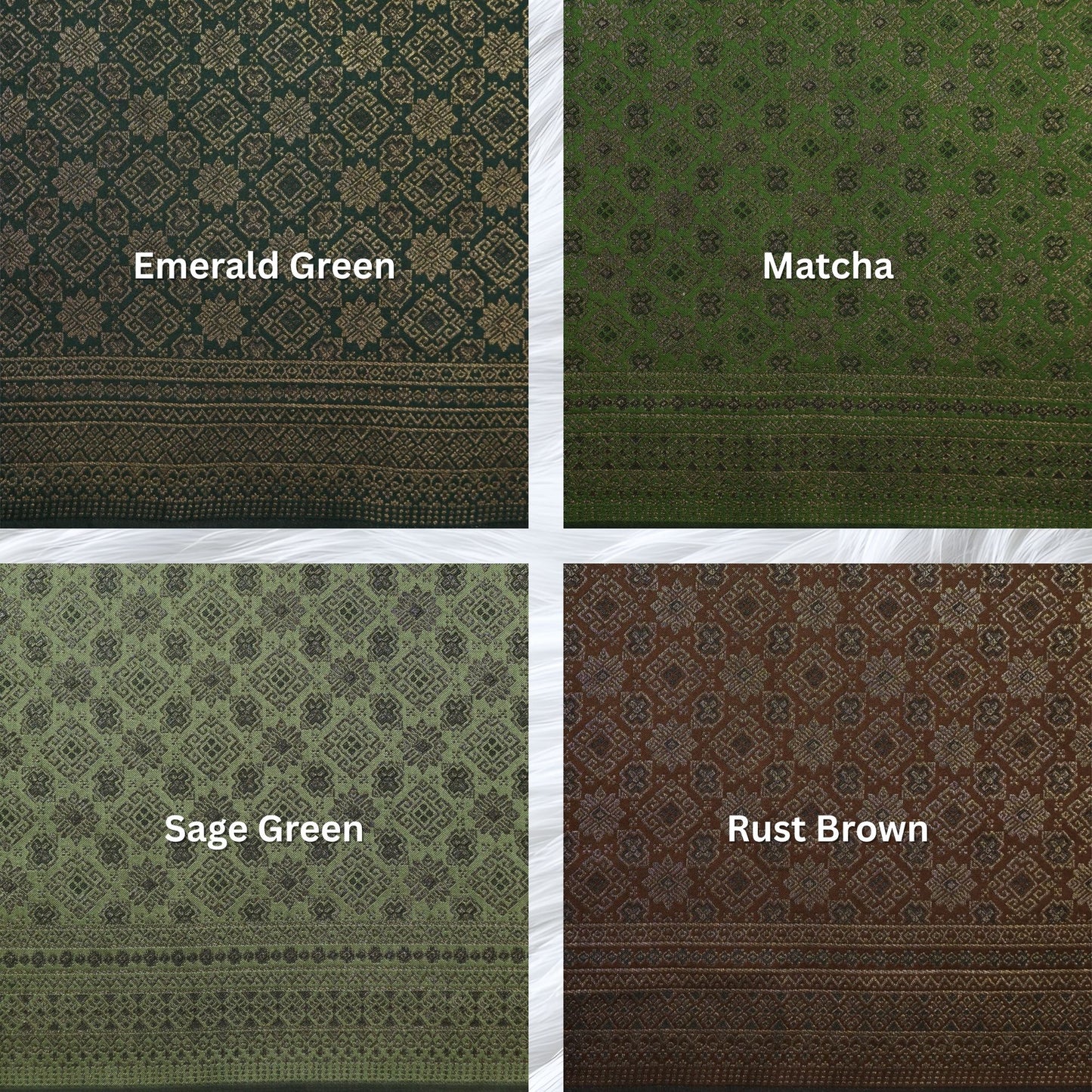 KAMDAR Songket Metallic Bidang 44" Open Meter (Kain Ela) - Ironless & Tak Jarang
