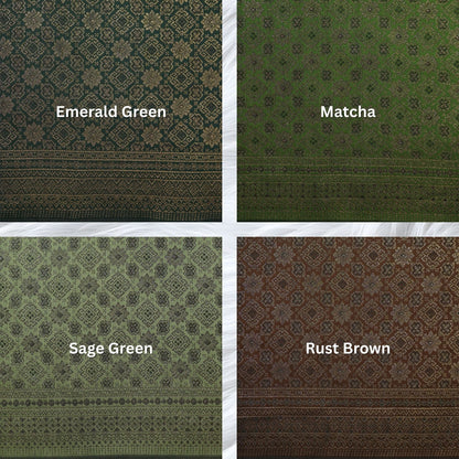 KAMDAR Songket Metallic Bidang 44" Open Meter (Kain Ela) - Ironless & Tak Jarang