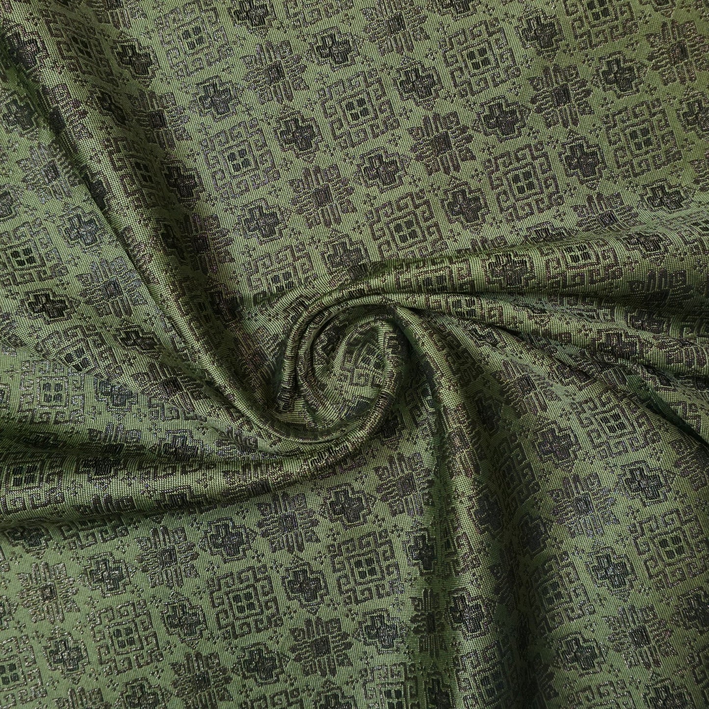 KAMDAR Songket Metallic Bidang 44" Open Meter (Kain Ela) - Ironless & Tak Jarang