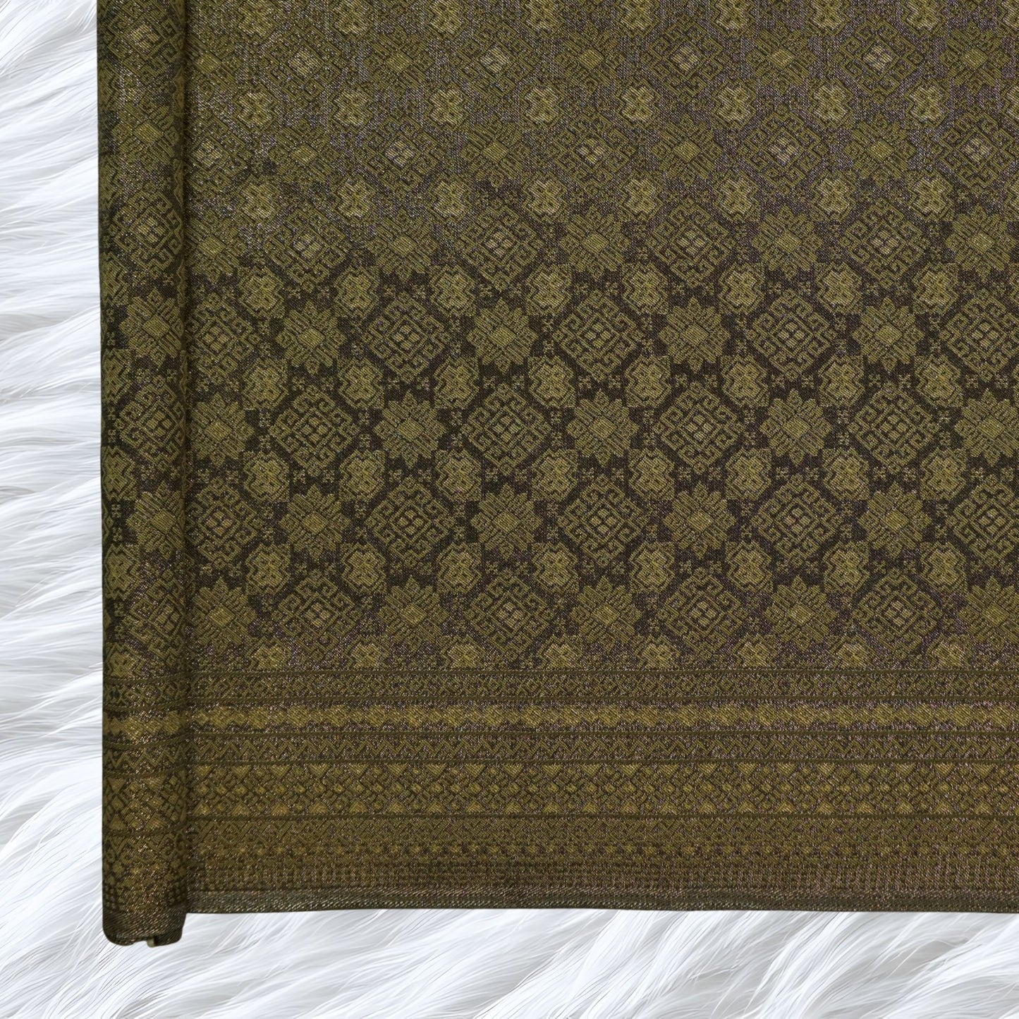 KAMDAR Songket Metallic Bidang 44" Open Meter (Kain Ela) - Ironless & Tak Jarang