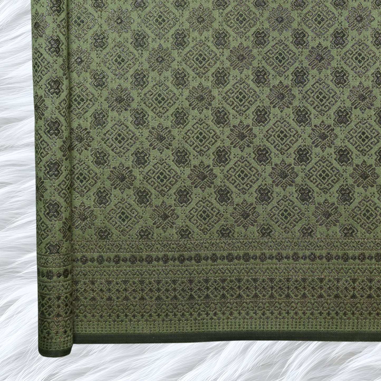 KAMDAR Songket Metallic Bidang 44" Open Meter (Kain Ela) - Ironless & Tak Jarang
