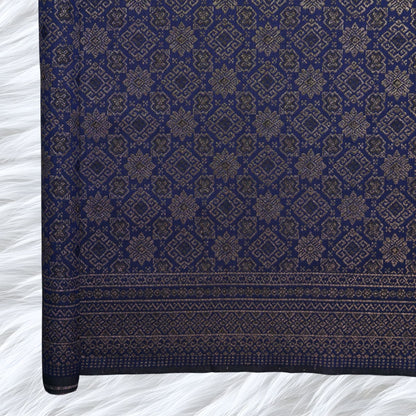 KAMDAR Songket Metallic Bidang 44" Open Meter (Kain Ela) - Ironless & Tak Jarang