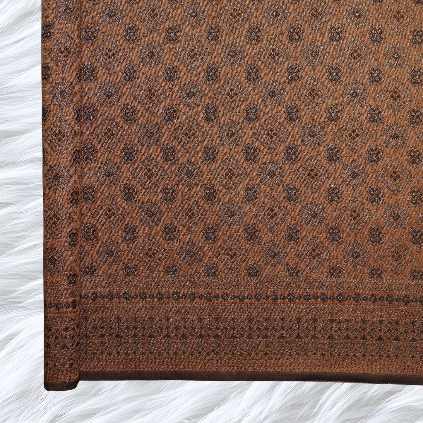 KAMDAR Songket Metallic Bidang 44" Open Meter (Kain Ela) - Ironless & Tak Jarang