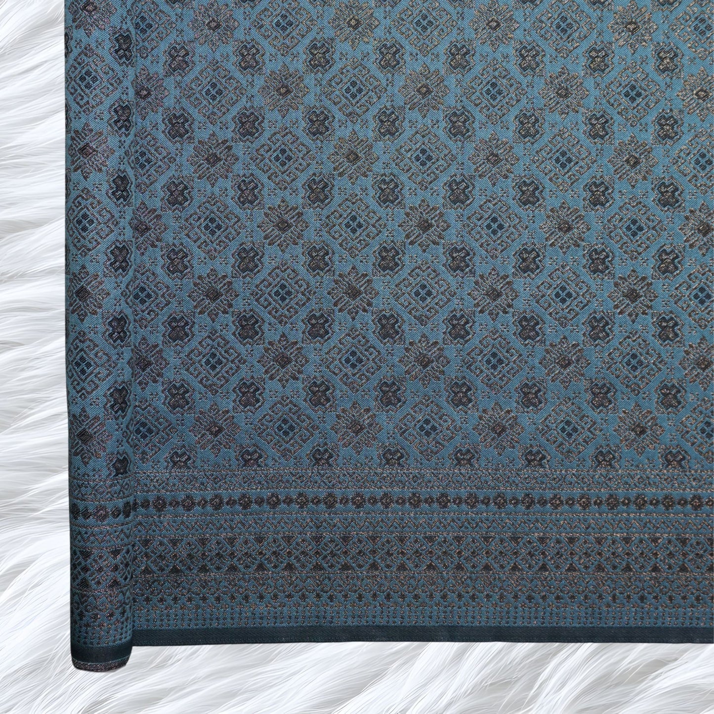 KAMDAR Songket Metallic Bidang 44" Open Meter (Kain Ela) - Ironless & Tak Jarang