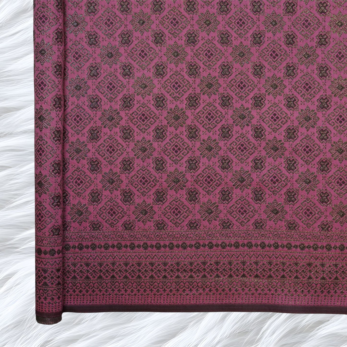 KAMDAR Songket Metallic Bidang 44" Open Meter (Kain Ela) - Ironless & Tak Jarang
