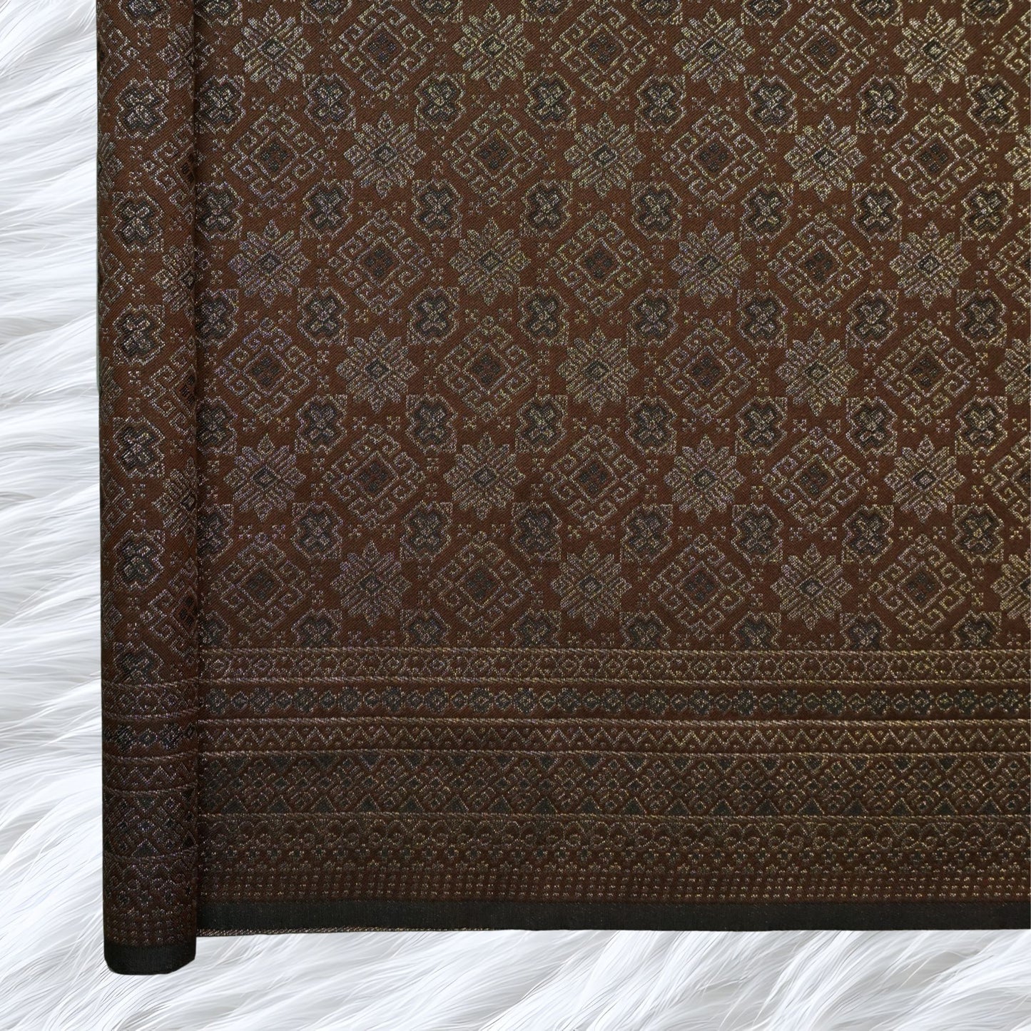 KAMDAR Songket Metallic Bidang 44" Open Meter (Kain Ela) - Ironless & Tak Jarang