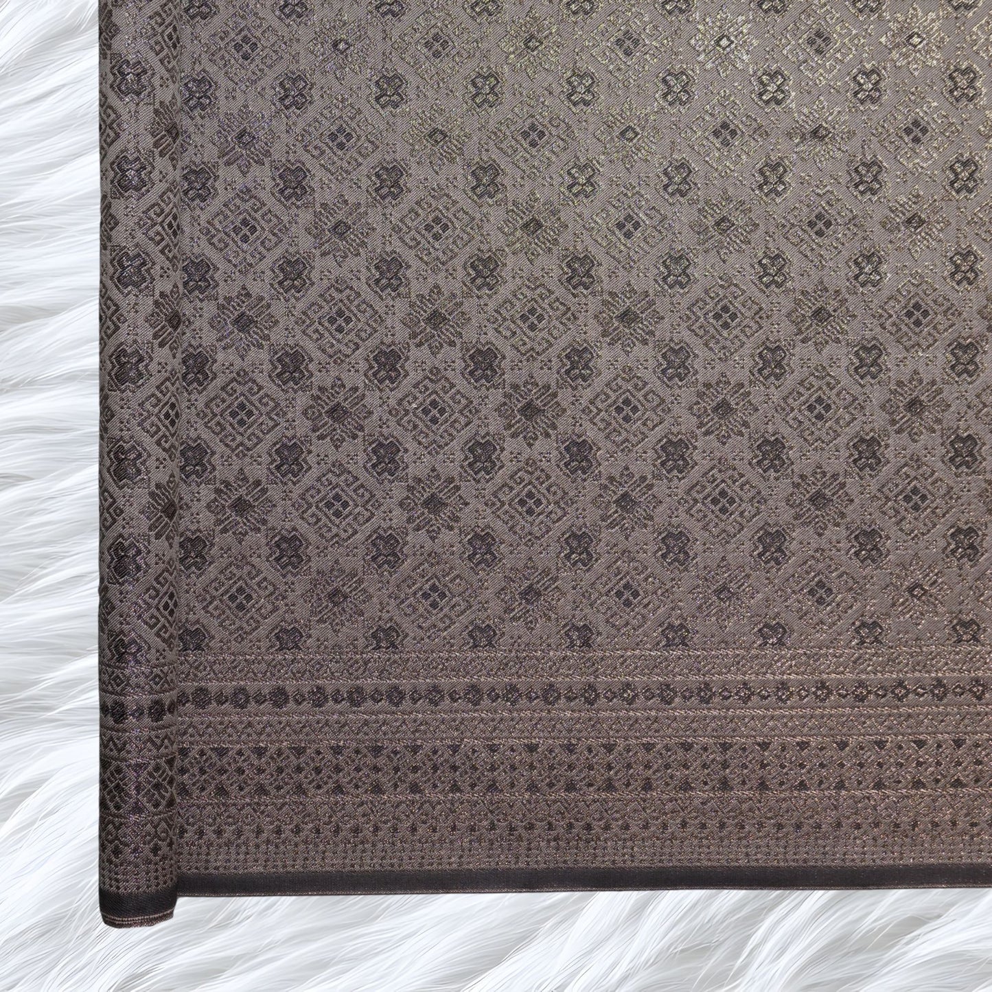 KAMDAR Songket Metallic Bidang 44" Open Meter (Kain Ela) - Ironless & Tak Jarang