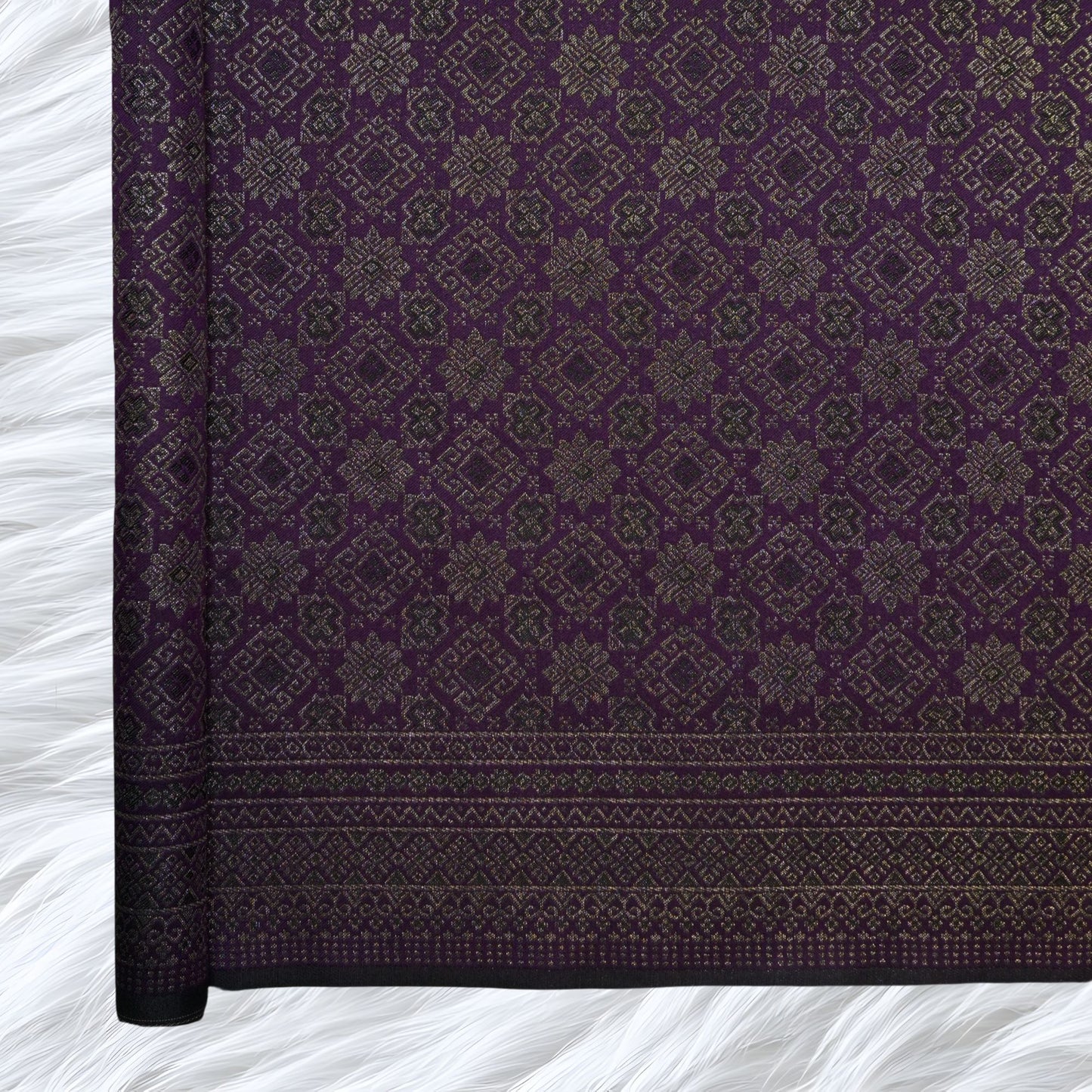 KAMDAR Songket Metallic Bidang 44" Open Meter (Kain Ela) - Ironless & Tak Jarang