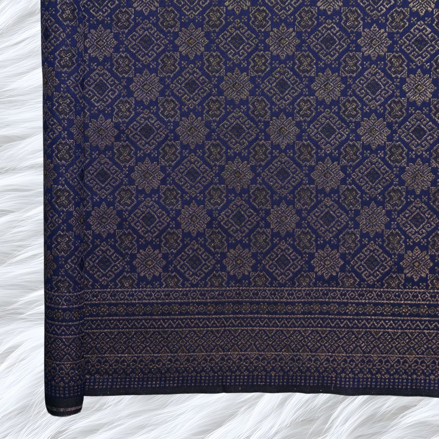 KAMDAR Songket Metallic Bidang 44" Open Meter (Kain Ela) - Ironless & Tak Jarang