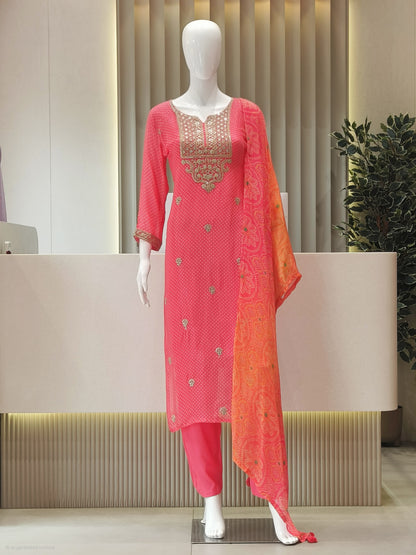 Gold Embroidered 3 pcs Set