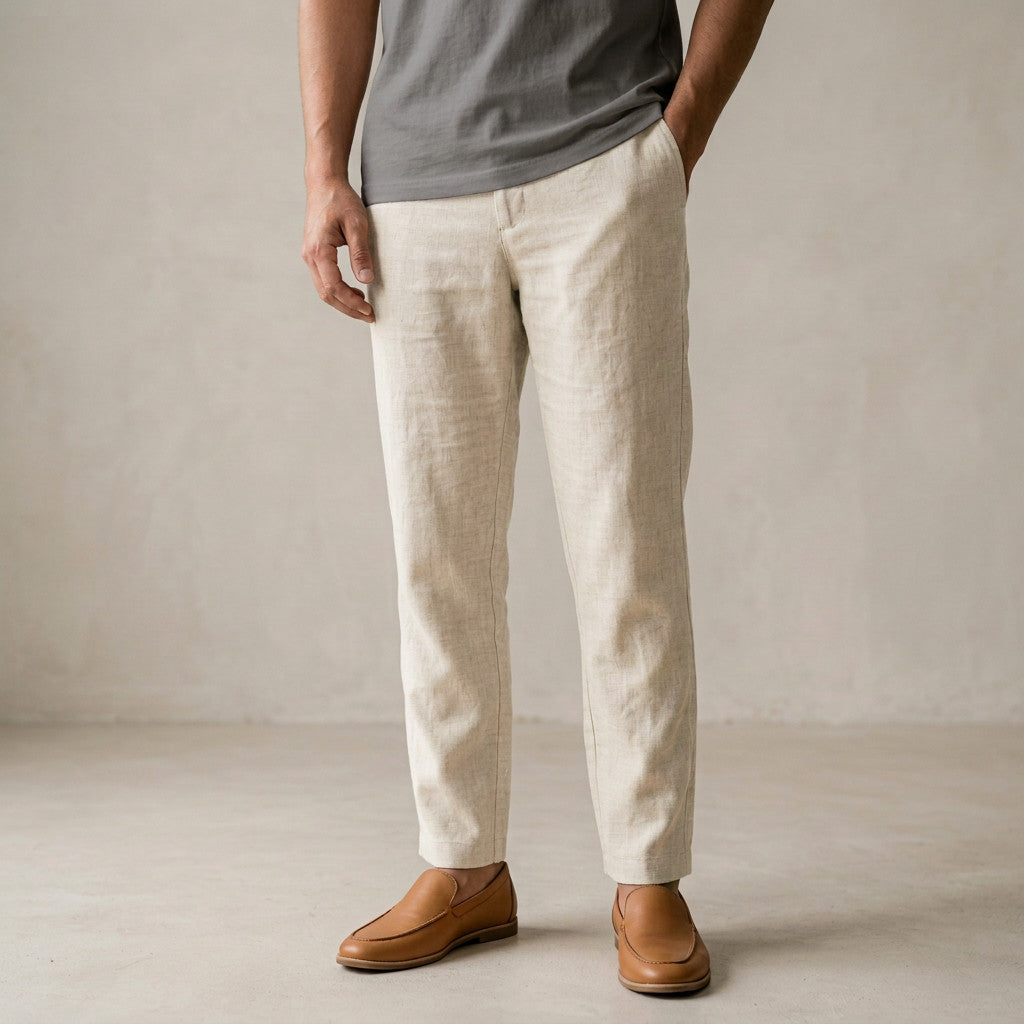 KAMDAR UrbanComfort Men Linen Pants