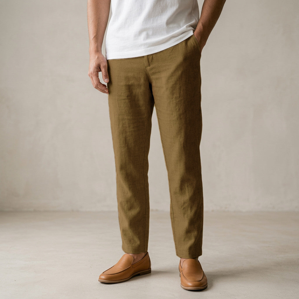 KAMDAR UrbanComfort Men Linen Pants