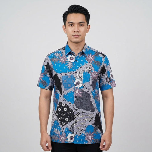 KAMDAR Batik Wira Reg Fit Cotton Batik Kemeja