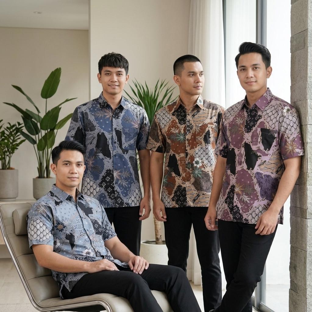 KAMDAR Batik Wira Reg Fit Cotton Batik Kemeja
