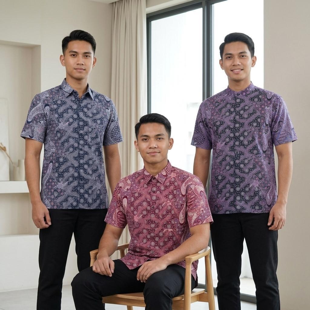 KAMDAR Batik Wijaya Reg Fit Cotton Batik Kemeja