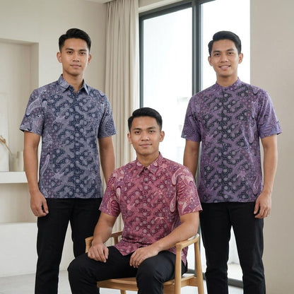 KAMDAR Batik Wijaya Reg Fit Cotton Batik Kemeja