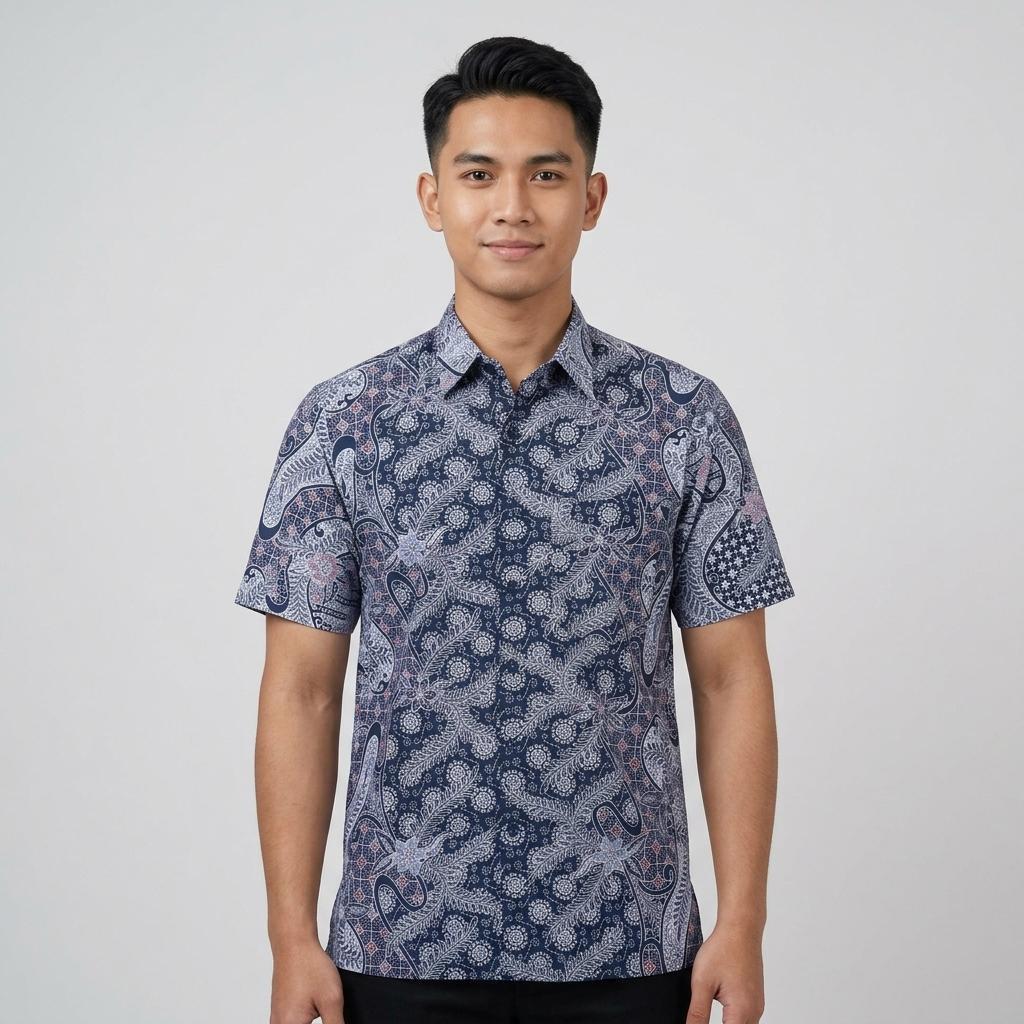 KAMDAR Batik Wijaya Reg Fit Cotton Batik Kemeja