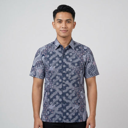 KAMDAR Batik Wijaya Reg Fit Cotton Batik Kemeja