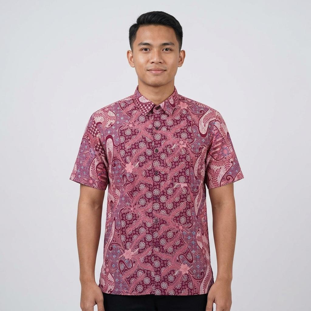 KAMDAR Batik Wijaya Reg Fit Cotton Batik Kemeja