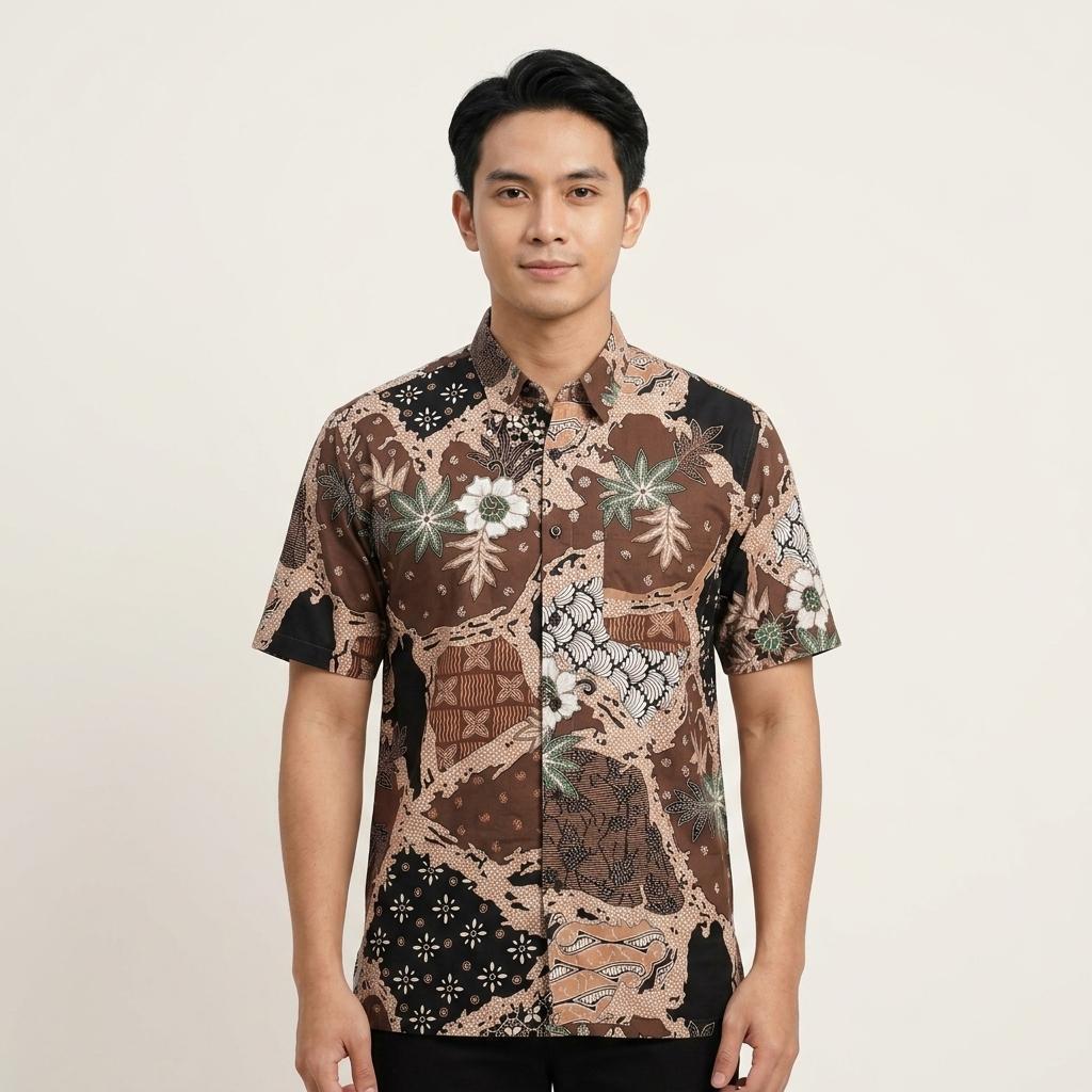 KAMDAR Batik Wira Reg Fit Cotton Batik Kemeja