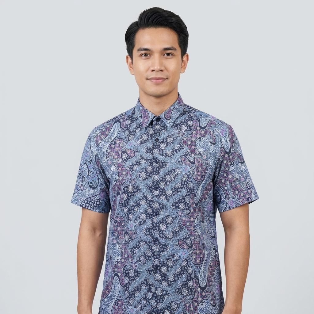 KAMDAR Batik Wijaya Reg Fit Cotton Batik Kemeja